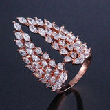WOMENS MALVOS ICED WINGS ADJUSTABLE RING - Malvos