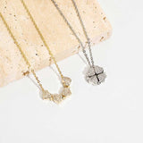 WOMENS MALVOS MAGNETIC MICRO FOUR LEAF CLOVER NECKLACE - Malvos