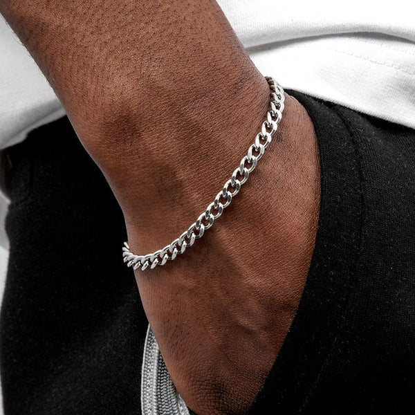 MIAMI CUBAN BRACELET [18K WHITE GOLD] 5MM
