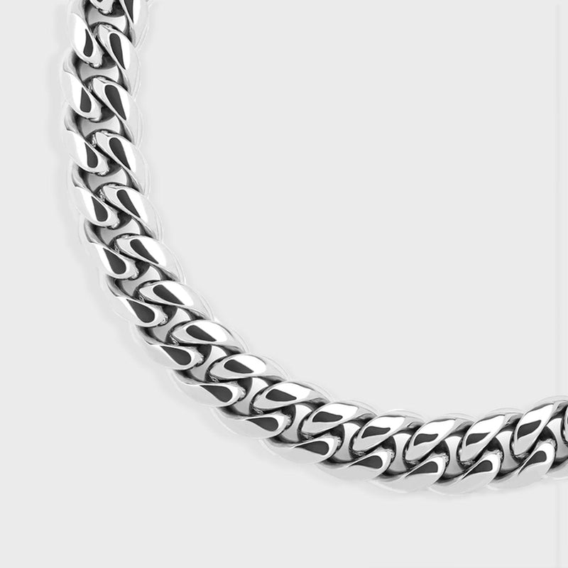 MIAMI CUBAN BRACELET [18K WHITE] 7MM