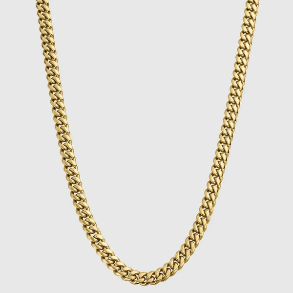 MIAMI CUBAN ICED CLASP CHAIN [18K GOLD] 8MM
