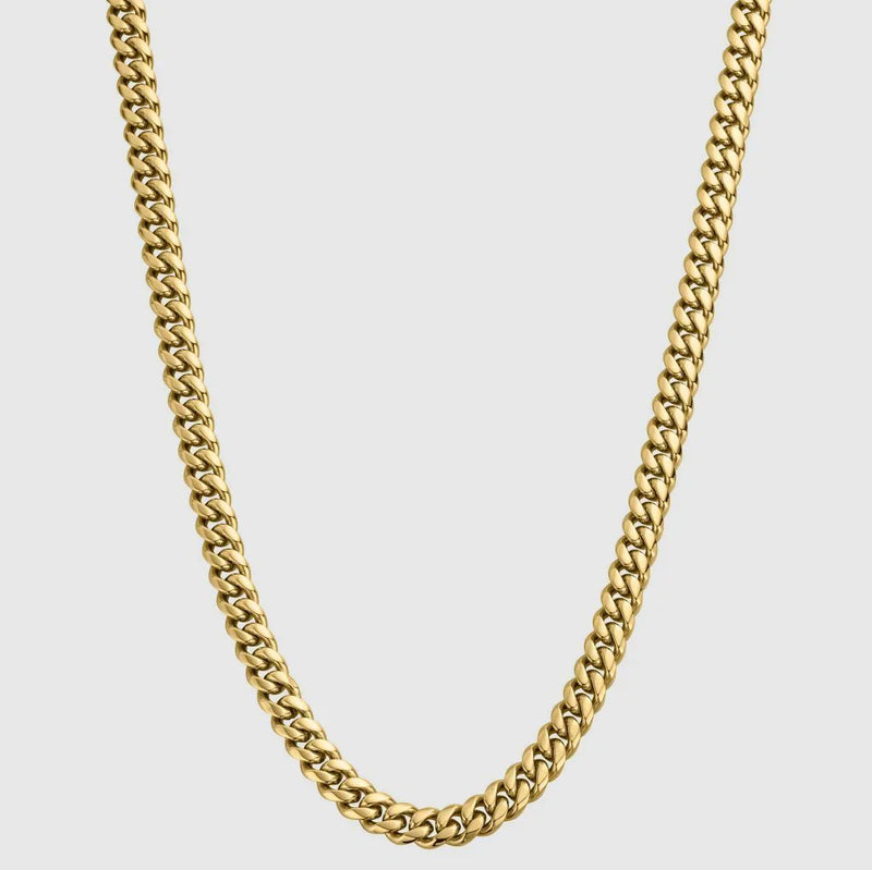 MIAMI CUBAN ICED CLASP CHAIN [18K GOLD] 8MM