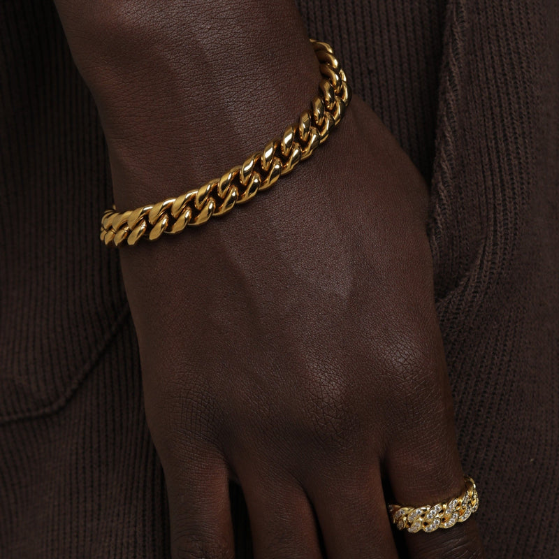 MIAMI CUBAN BRACELET [18K GOLD] 10MM