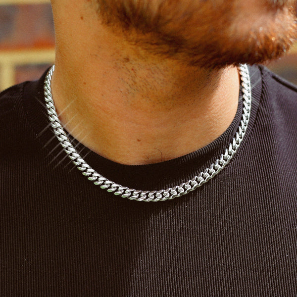 MIAMI CUBAN CHAIN [18K WHITE GOLD] 8MM