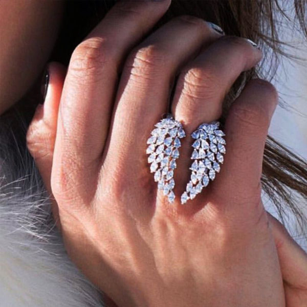 WOMENS MALVOS ICED WINGS ADJUSTABLE RING - Malvos