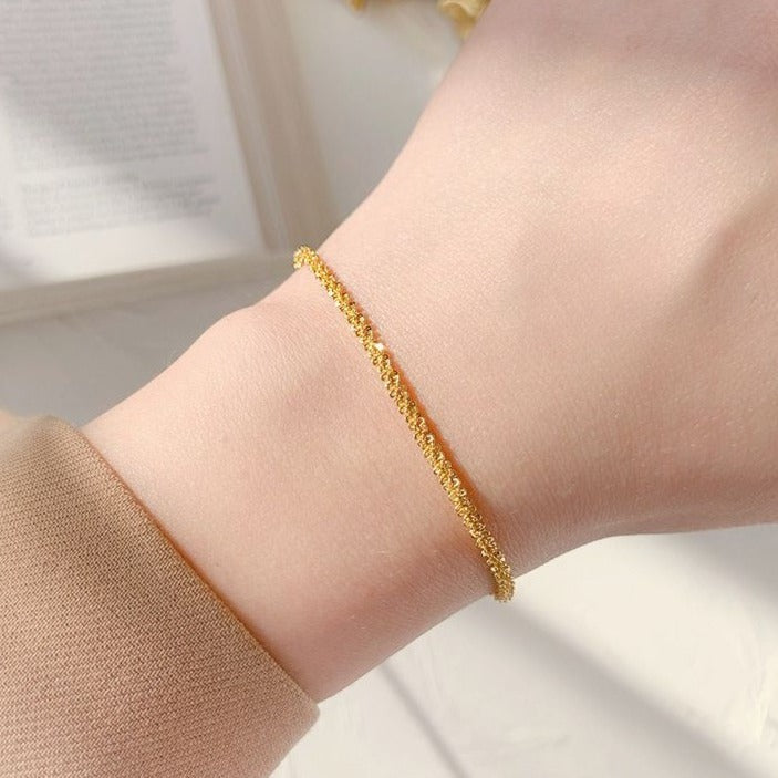 WOMENS MALVOS SPARKLING GYPSOPHILA BRACELET [WHITE GOLD] - Malvos