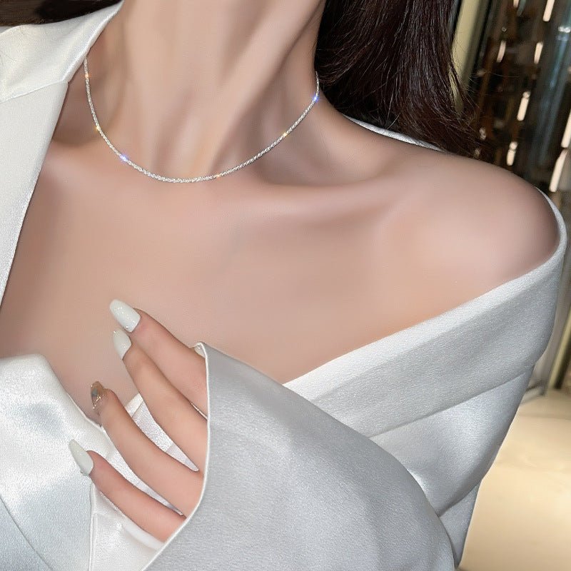 WOMENS MALVOS SPARKLING GYPSOPHILA NECKLACE [SILVER] - Malvos
