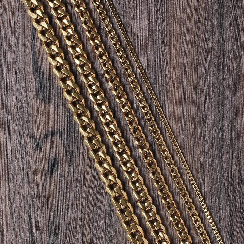 WOMENS MIAMI CUBAN CHAIN [GOLD] 3MM - Malvos